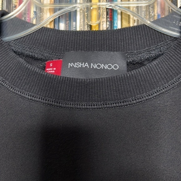 Misha Nonoo Memphis Sweatshirt in Black & Navy Combo Size Small - Picture 7 of 8